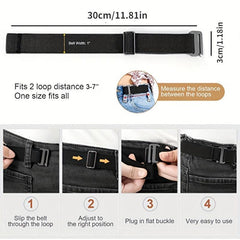 No Buckle Stretch Belt For Women & Men - Set of 2