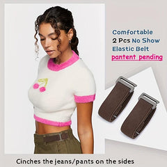 No Buckle Stretch Belt For Women & Men - Set of 2