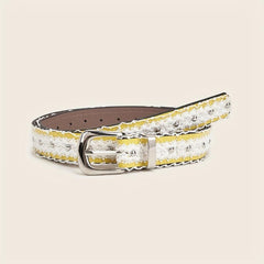 Stylish PU Leather Rivet Belt Classic Pin Buckle Jeans Pants Belts For Women