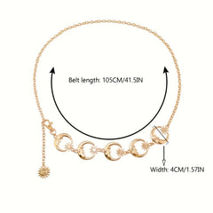 Punk Star Moon Waist Chain Y2K Metal Chain Belt
