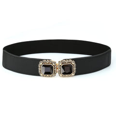 Women's Gemstone Waist Decoration Wide Belt for Skirt Suit Coat Sweater