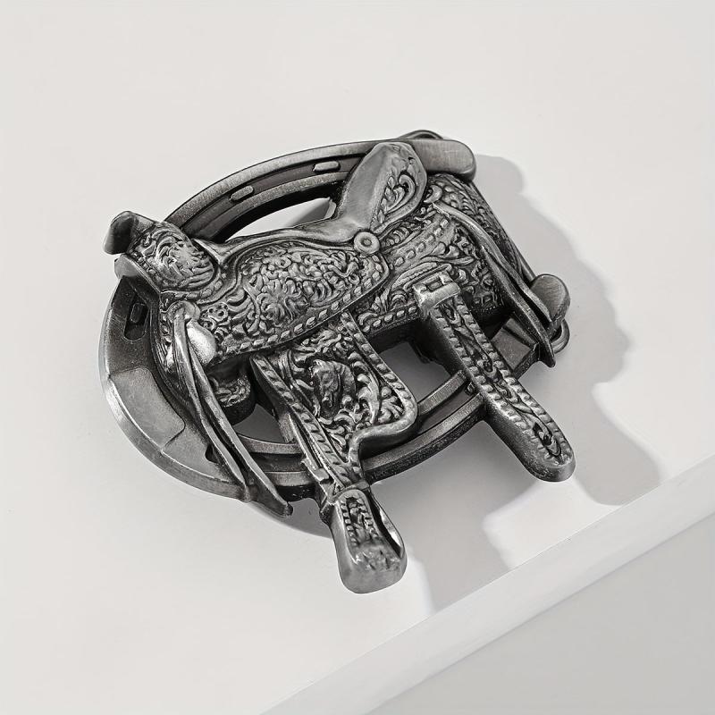 Retro Hollow Out Belt Buckle Western Cowboy Cowgirl Accessories