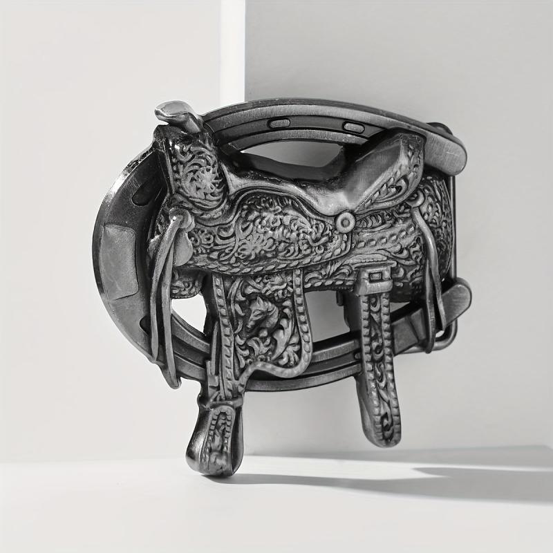 Retro Hollow Out Belt Buckle Western Cowboy Cowgirl Accessories