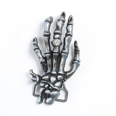 Skull Hand Rhinestone Belt Buckle Rock Punk Metal Accessories