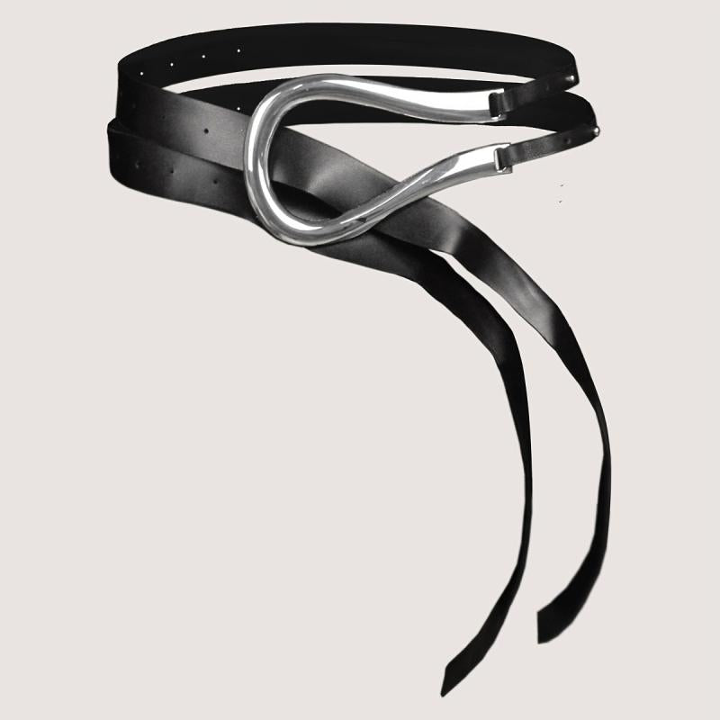 Women's Double Strap PU Leather Waist Belt