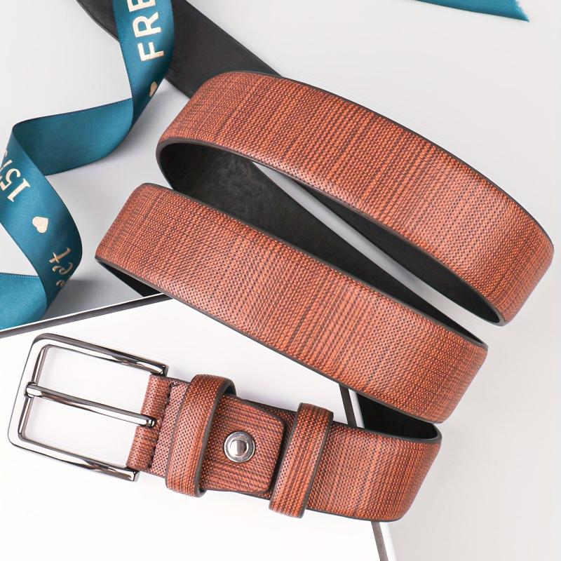 Men's Leather Belt Pin Buckle Decorative Belt