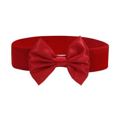 Women's Elastic Cinch Belt with Satin Bow