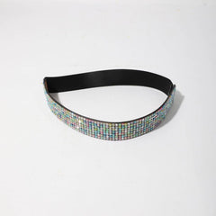 Full Rhinestone Elastic Belt Wide Waistband for Party