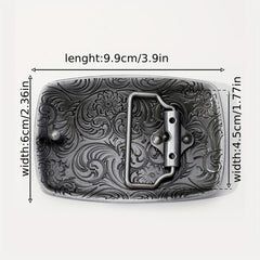 Western Carved Belt Buckle For Women & Men Vintage Jeans Accessories