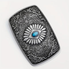 Western Carved Belt Buckle For Women & Men Vintage Jeans Accessories