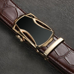 Men's Brown Casual Automatic Buckle Belt