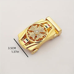 Men's Automatic Buckle Belt PU Leather Business Suit Waist Strap