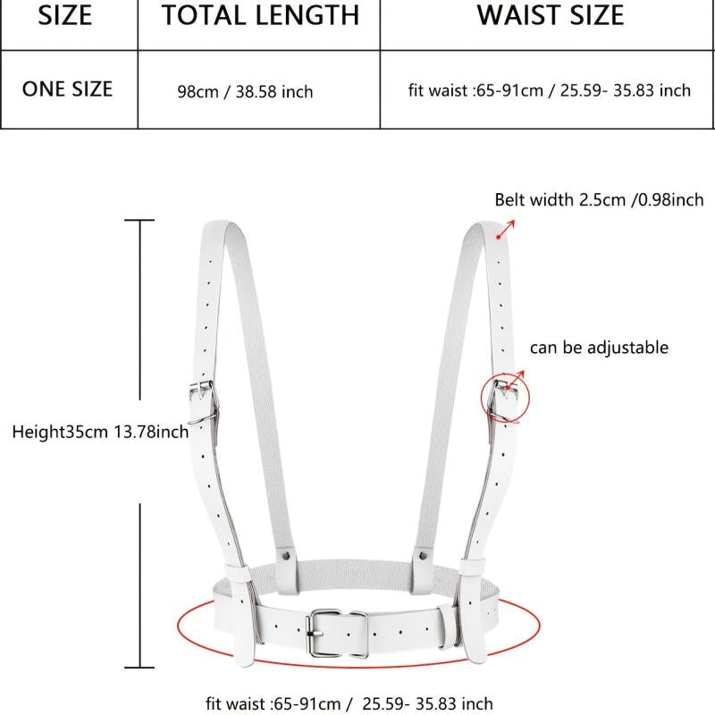 PU Leather Harness Belt Gothic Body Belt for Party Costume Accessories