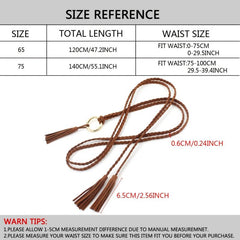 Braided Waist Rope Dress Skirt Decorative Thin Belt Female Knot Belt