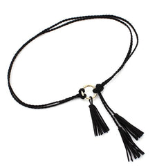 Braided Waist Rope Dress Skirt Decorative Thin Belt Female Knot Belt