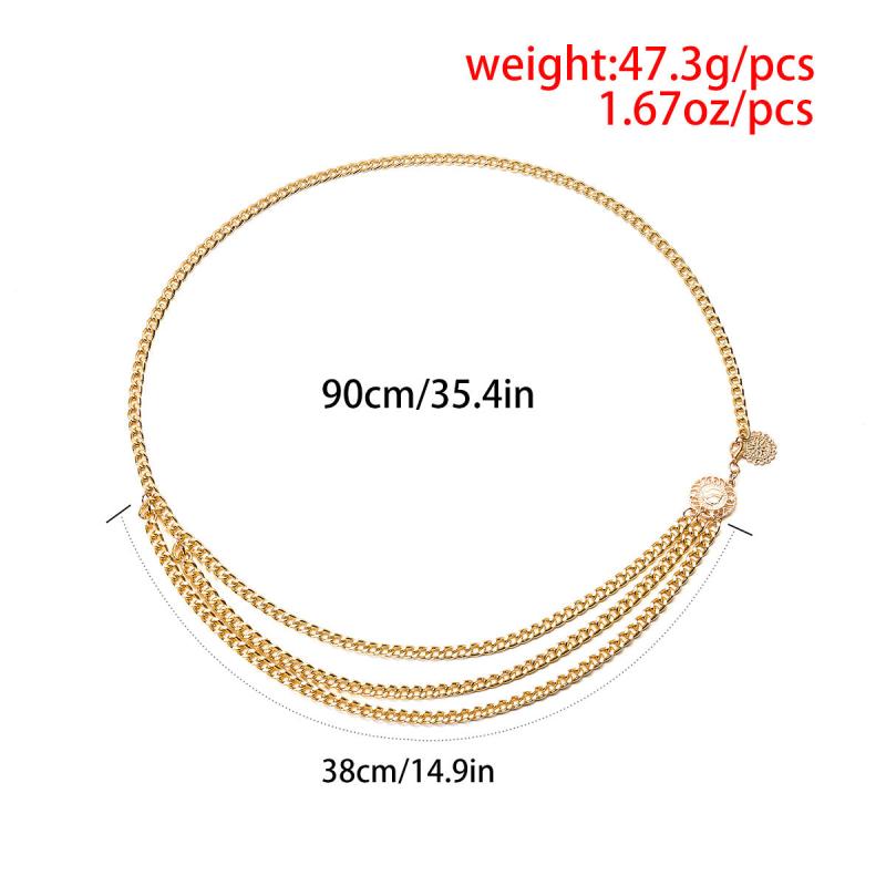 Golden Tassel Belt Chain For Sunflower Jeans Belts