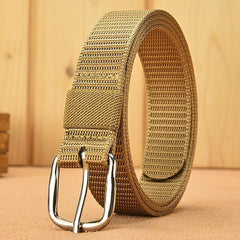 Solid Casual Belt Classic Square Buckle Unisex Sports Belt
