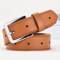 Solid PU Belt with Square Buckle for Women