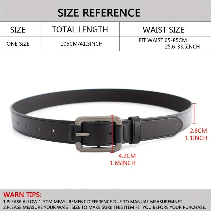Unisex Vintage Gray Buckle PU Belt Casual Jeans Belt