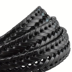 Symmetrical Buckle Braided Men's Belt Classic Casual Business