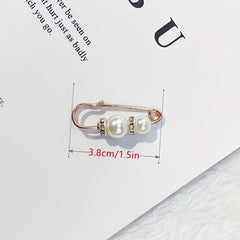 2pcs Faux Pearl Pants Waist Pin Trousers Waist Circumference Fixed Brooch
