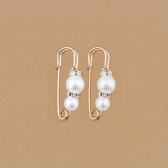 2pcs Faux Pearl Pants Waist Pin Trousers Waist Circumference Fixed Brooch