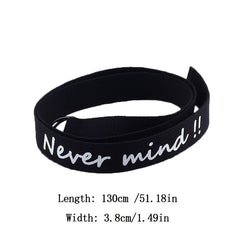 Punk Letter Decorative Jeans Belt for Women