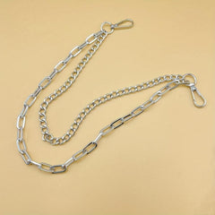 Lobster Clasp Waist Chain Silvery Hip Hop Metal Chain Belt