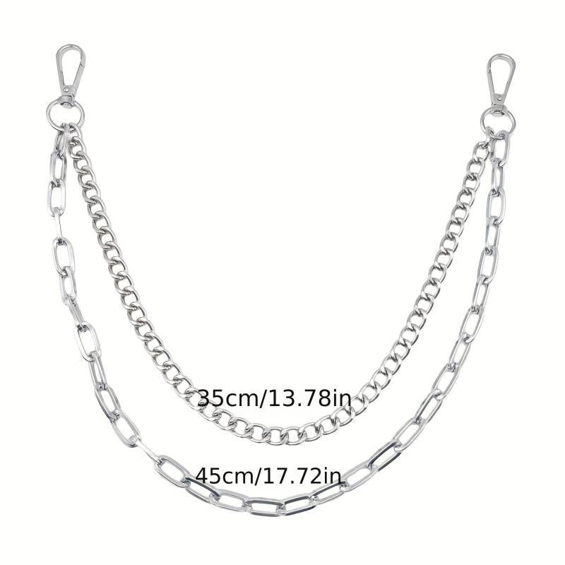 Lobster Clasp Waist Chain Silvery Hip Hop Metal Chain Belt