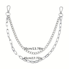 Lobster Clasp Waist Chain Silvery Hip Hop Metal Chain Belt