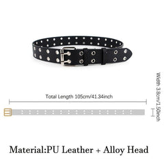 Thick Grommet Belt Punk Chain Belt Y2K Girl Belts For Jeans Pants