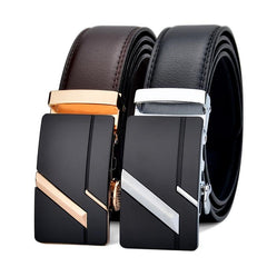 High-end Men's Business Style Auto Buckle Leather Belt Jeans All-match