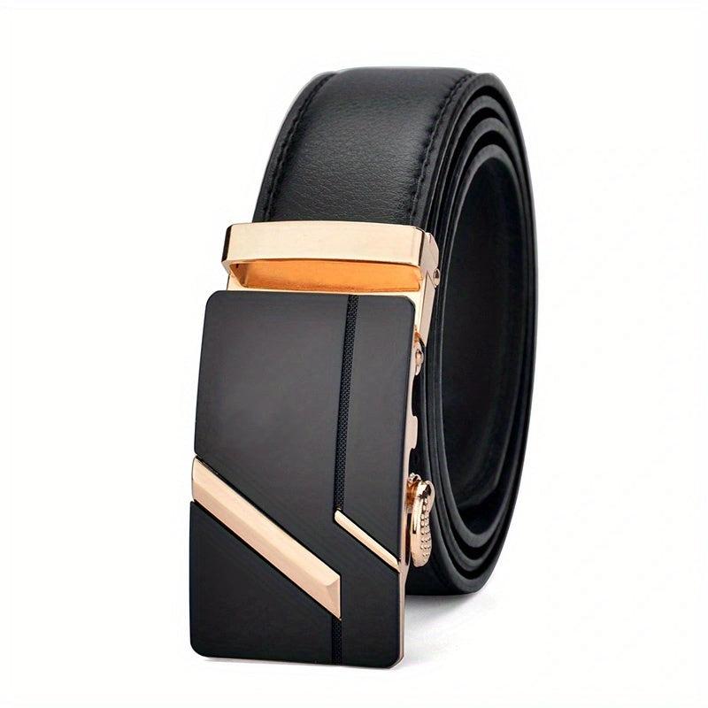 High-end Men's Business Style Auto Buckle Leather Belt Jeans All-match
