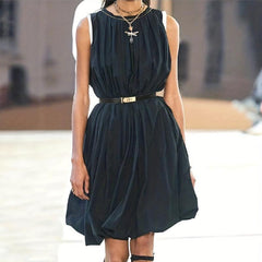 Long Buckle Thin Belt Solid Vintage PU Waistband Coat Dress Girdle