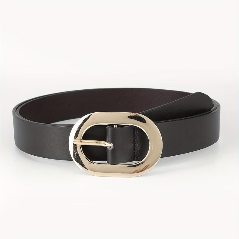 Wide Dark Brown PU Belt for Women
