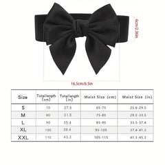 Wide Bowknot Waist Belt Elastic Waistband for Women