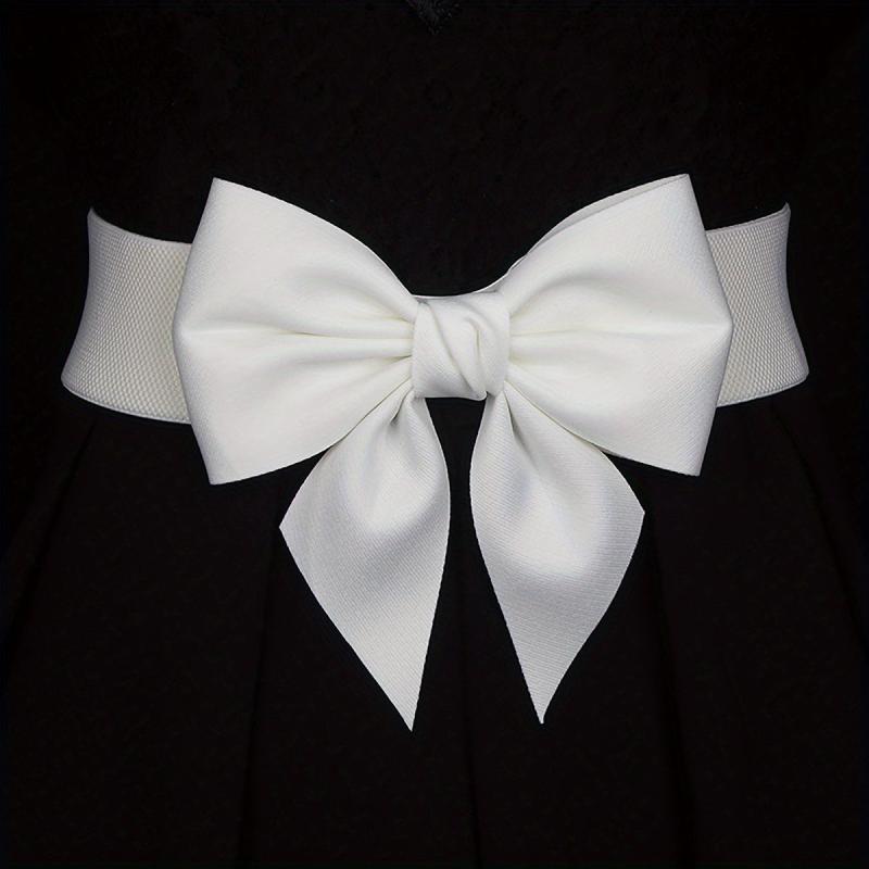 Wide Bowknot Waist Belt Elastic Waistband for Women