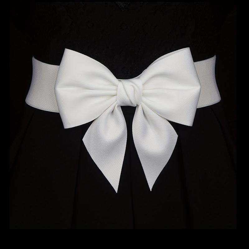 Wide Bowknot Waist Belt Elastic Waistband for Women