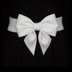 Wide Bowknot Waist Belt Elastic Waistband for Women