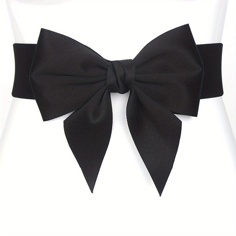 Wide Bowknot Waist Belt Elastic Waistband for Women