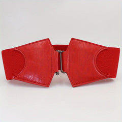 Vintage Wide Elastic Dress Belt Stylish Women Waist Belt Cinch Coat Belts