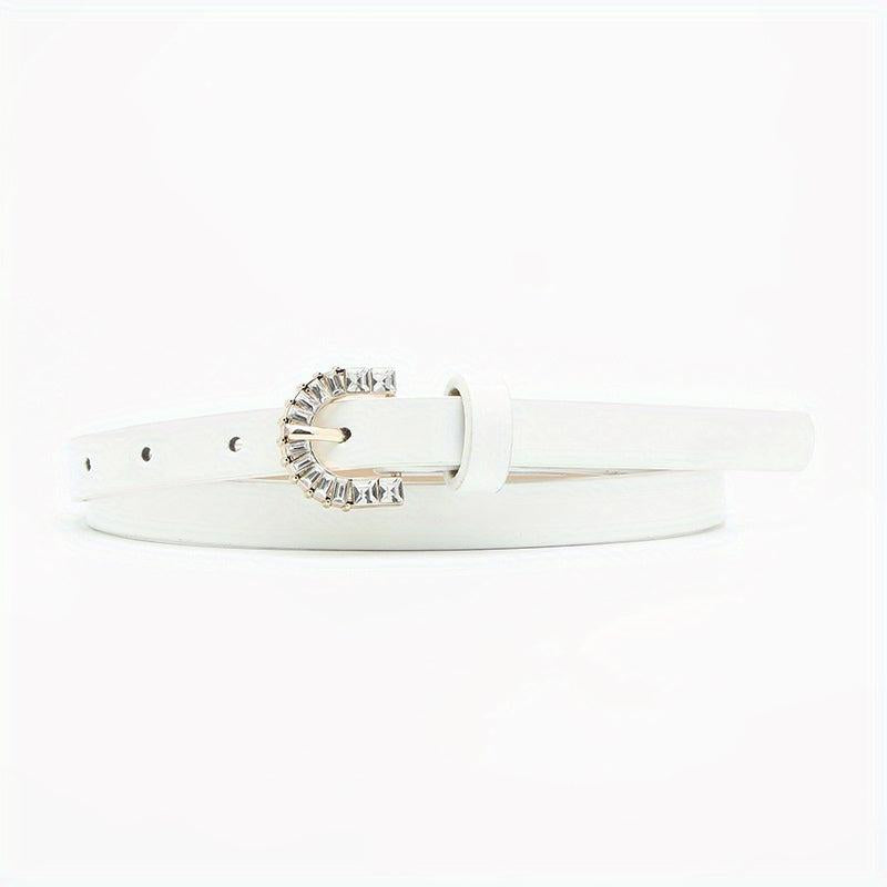 Bright Candy PU Belt Thin Patent Leather Belt For Women