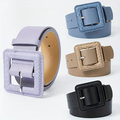 Snake Skin Pattern Buckle Belt Stylish Jeans Pants Dress Belts