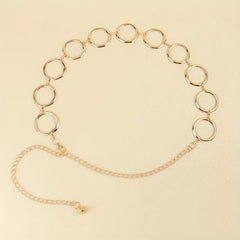 Golden Punk Hollow Out Chain Belt Vintage Metal Waist Chain
