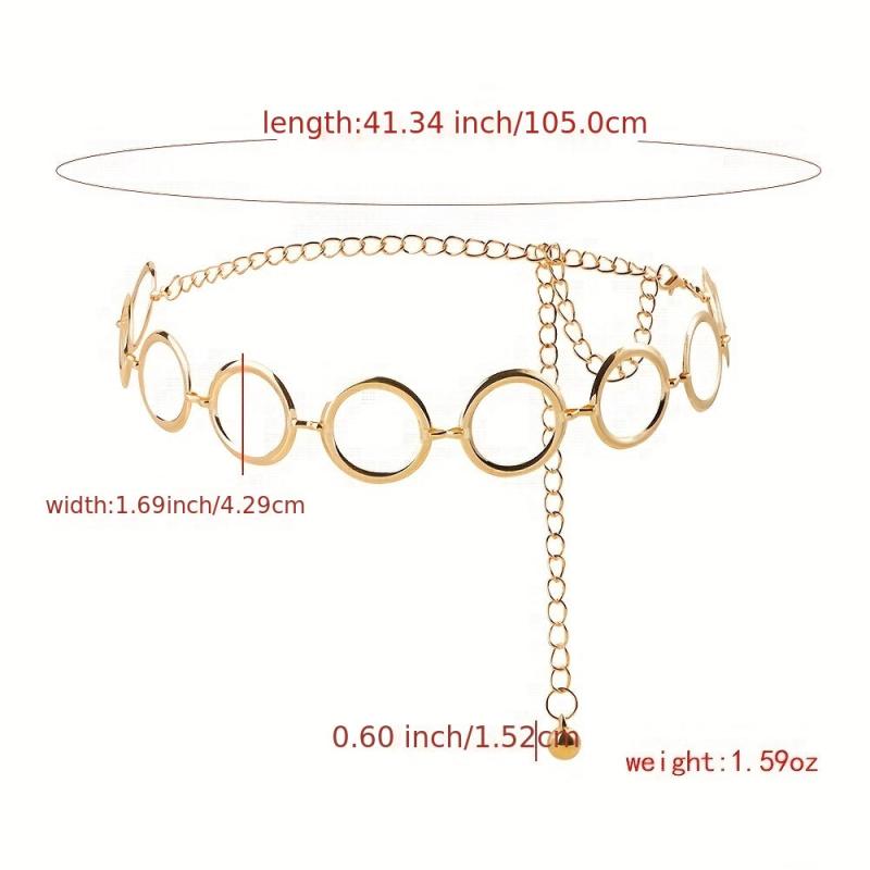 Golden Punk Hollow Out Chain Belt Vintage Metal Waist Chain