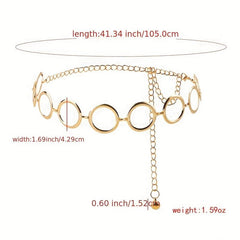 Golden Punk Hollow Out Chain Belt Vintage Metal Waist Chain