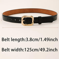 Women's Golden Pin Buckle Belt Skinny Waistbands