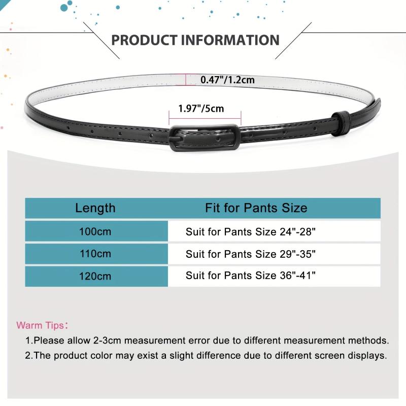 Candy PU Leather Thin Belt Casual Waist Belt Jeans Pants Skirt Dress Girdle