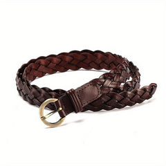 Vintage Braid Leather Belt Punk Solid Jeans Pants Belt For Women