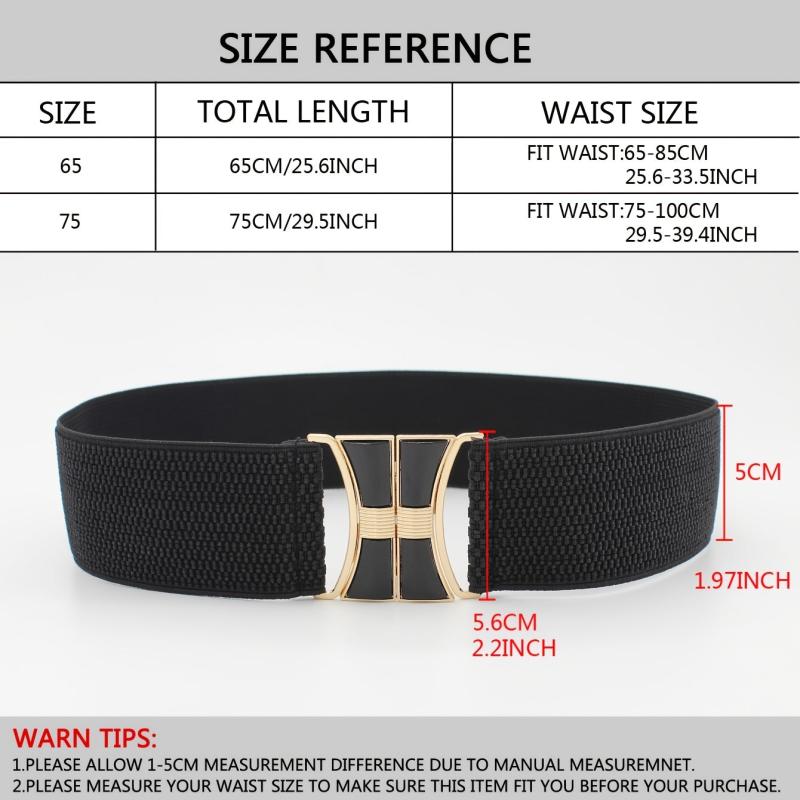Women's Wide Elastic Decorative Belt for Dress Skirt Coat